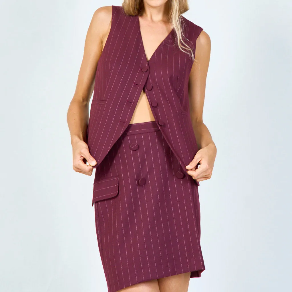 Timeless pinstripe vest wholesale