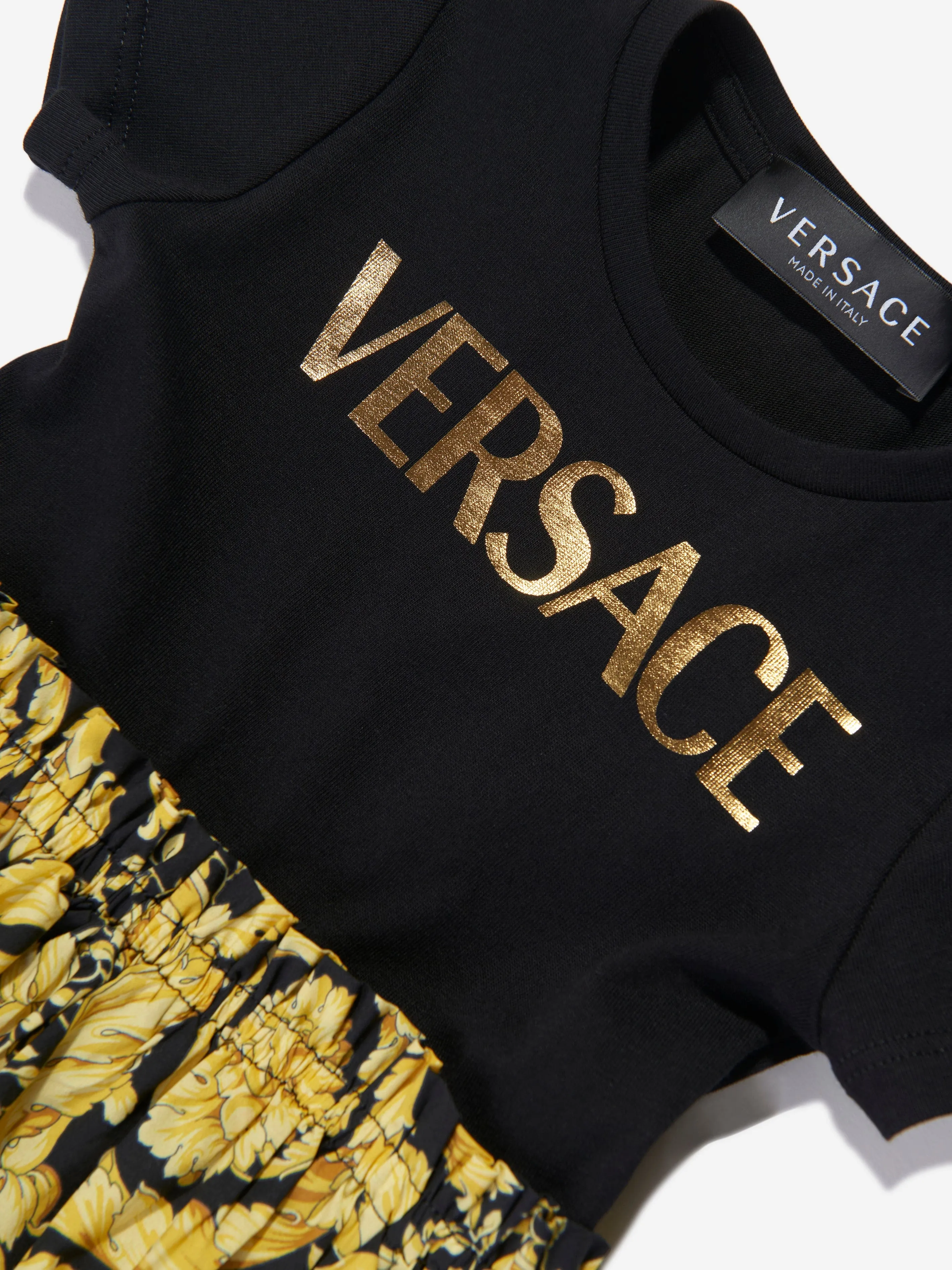 Versace Baby Girls Barocco Dress in Black