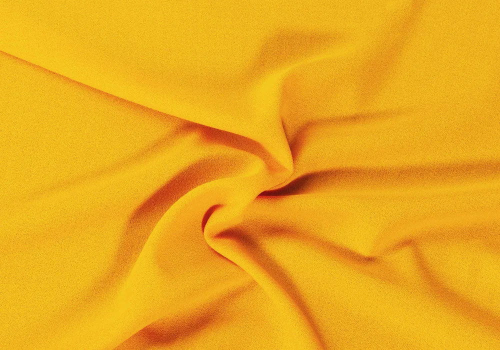 Vibrant Taxicab Yellow Wool Crepe (Made in Italy)