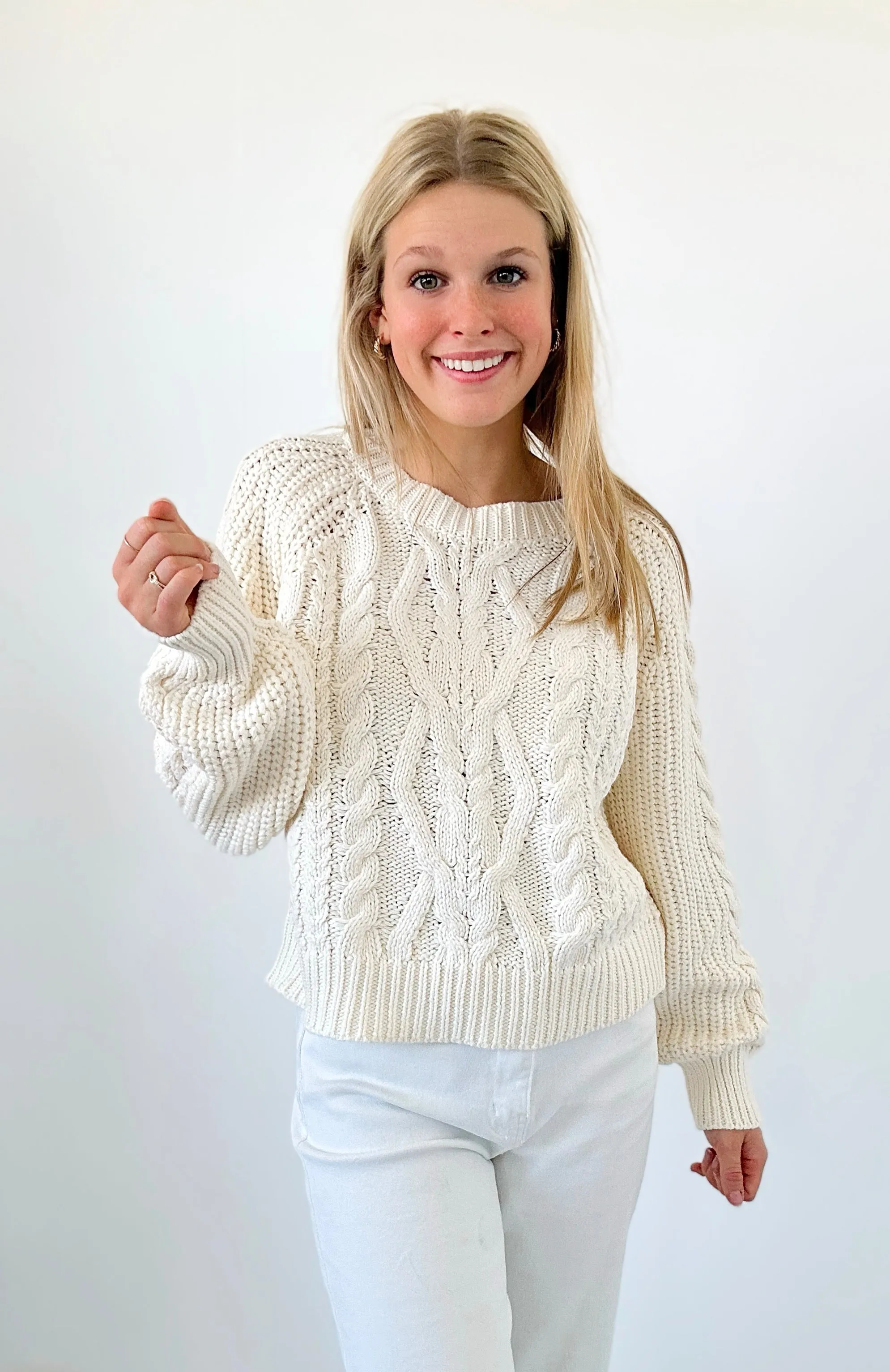 Winter Escape Knit Pullover - Ivory